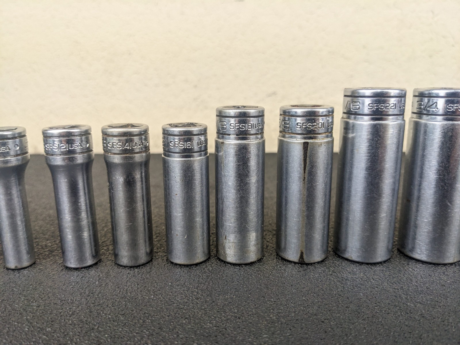 #bj202 Snap on Tools 211SFSY 3/8″ Drive Deep Chrome Socket Set Socket Set
