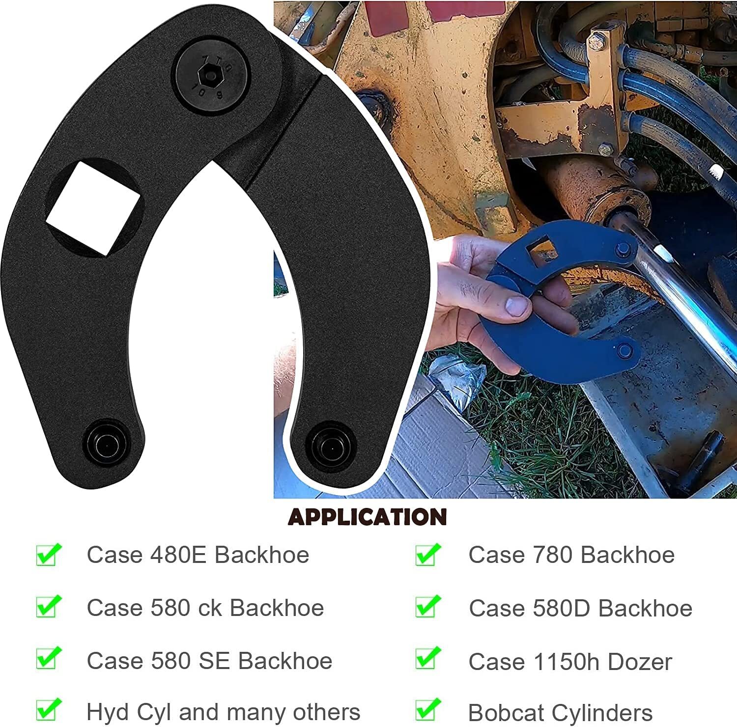 For Hydraulic Cylinders Adjustable Gland Nut Wrench Similar to 1266