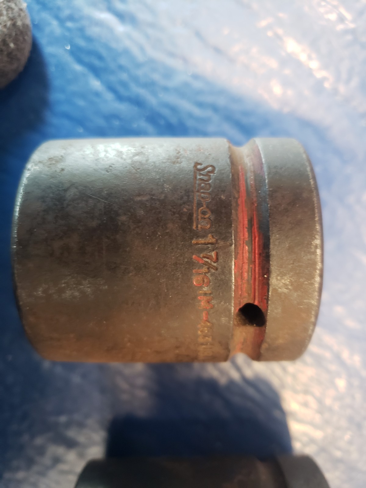 Snap-On 1/2″ Drive 6pt 1-7/16″ SAE Shallow Chrome Socket + same type 1-1/2″ Mac