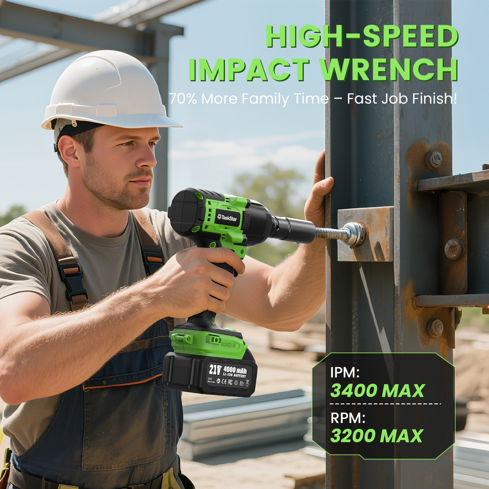 Cordless 3/8″ Ratchet Wrench 70NM ,1/2″ Impact Wrench 1000Nm 738ft-lbs Combo kit