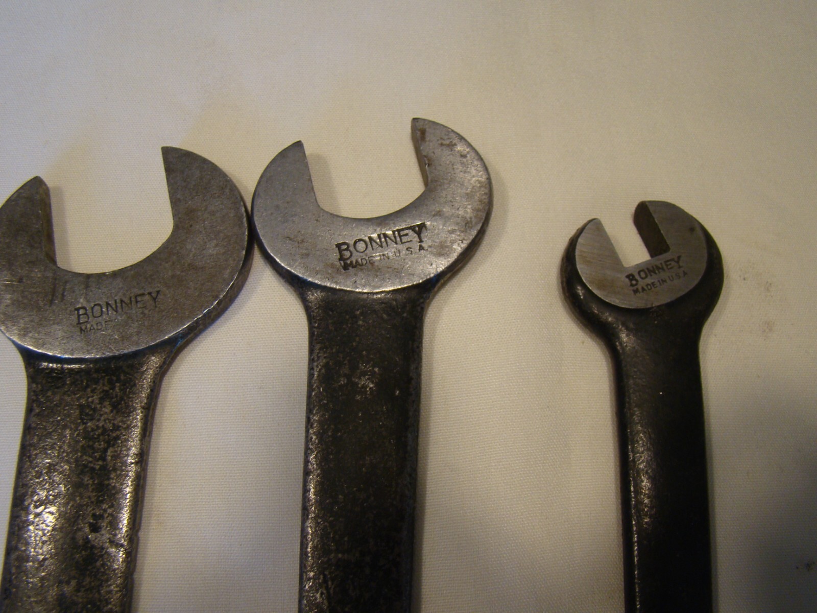 Lot of 3 BONNEY Open End WRENCHES #833, #830A, #531, VERY NICE SHAPE