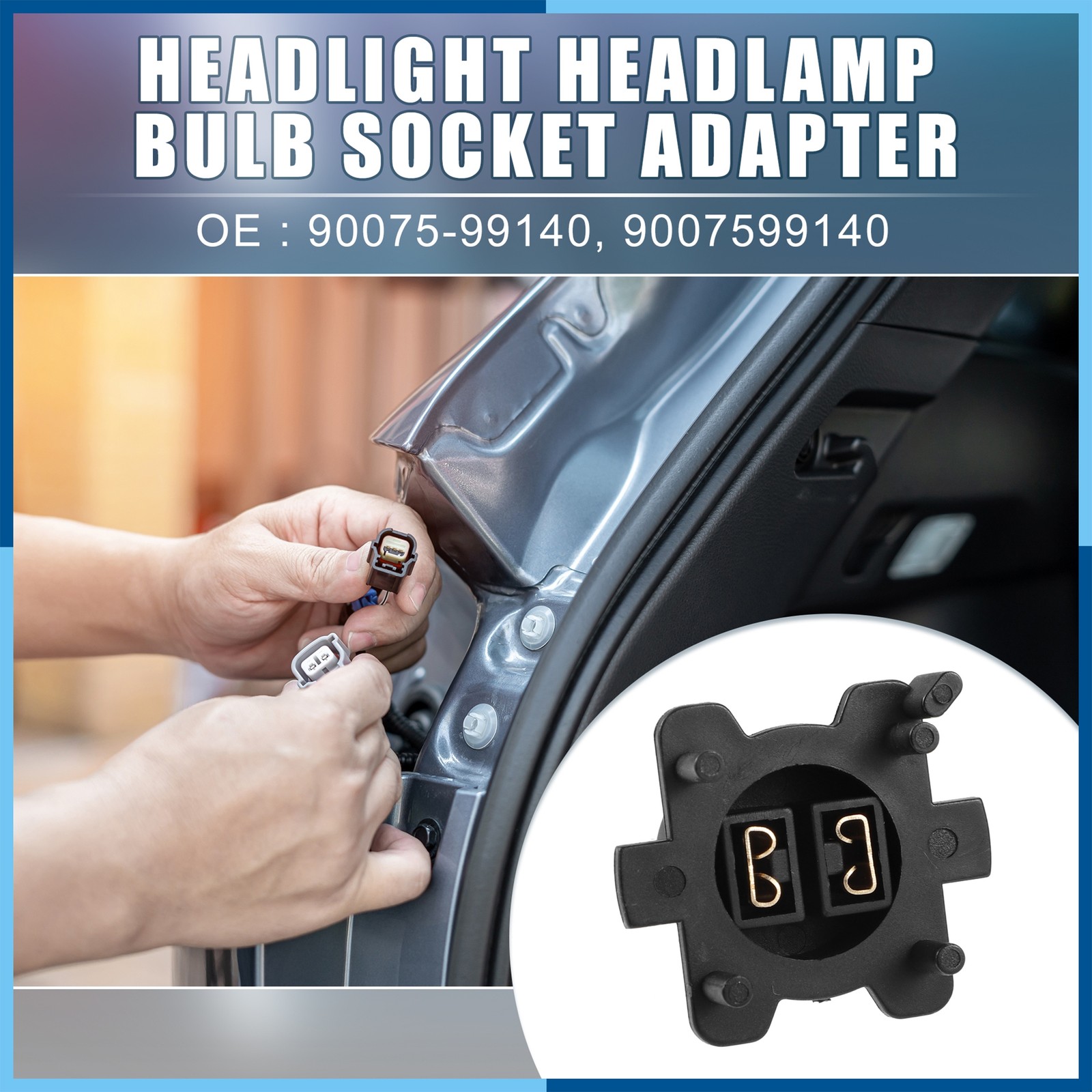Car Headlight Bulb Socket Holder 90075-99140 Fit For Lexus ES300 ES330 2002-2004