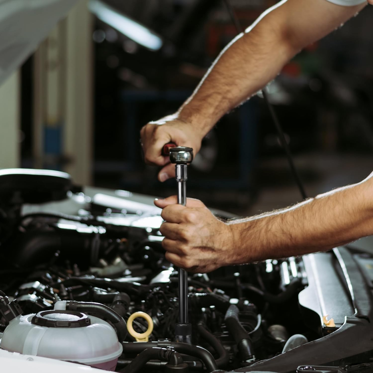 Durable 5PC Chrome Vanadium Spark Plug Socket Set with Magnetic Core Convenience
