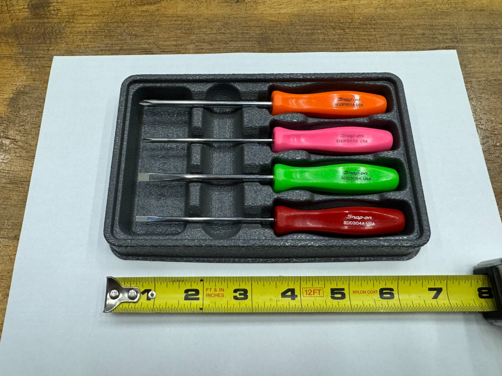 Snap-on Tools NEW MULTI-COLOR 4pc Mini Hard Grip Combo Screwdriver Set SDDX40AMC