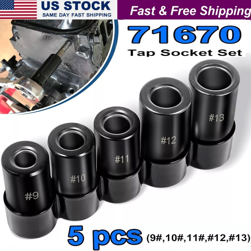 5pc Tools 71670 Large Tap Socket Set Fit 5/8″, 11/16″, 3/4″, 7/8″ 1″ (16mm-25mm)