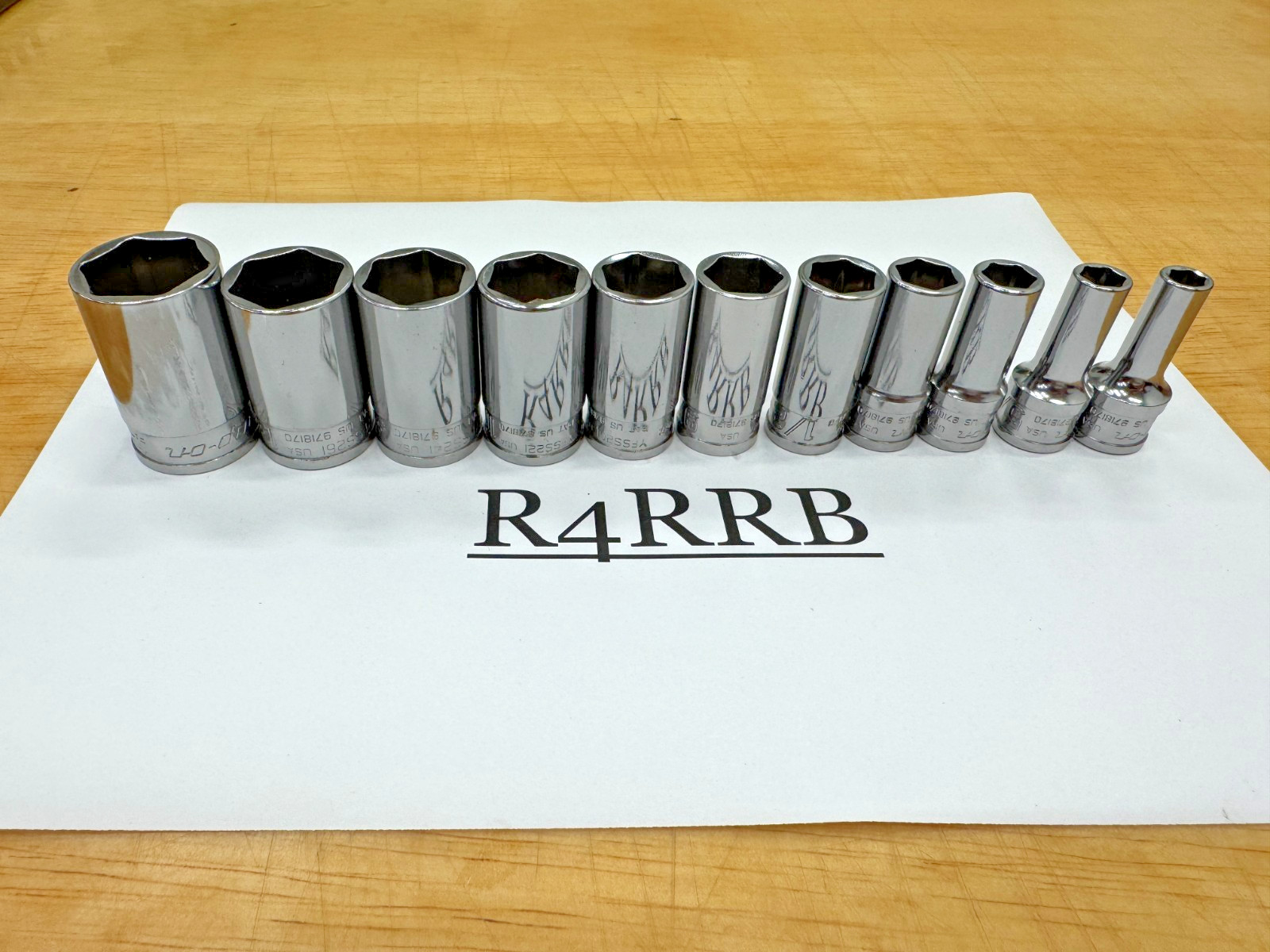 Snap-on Tools USA NEW 11pc 3/8″ Drive SAE Semi Deep 6pt FDX Socket Set 211YFSSY