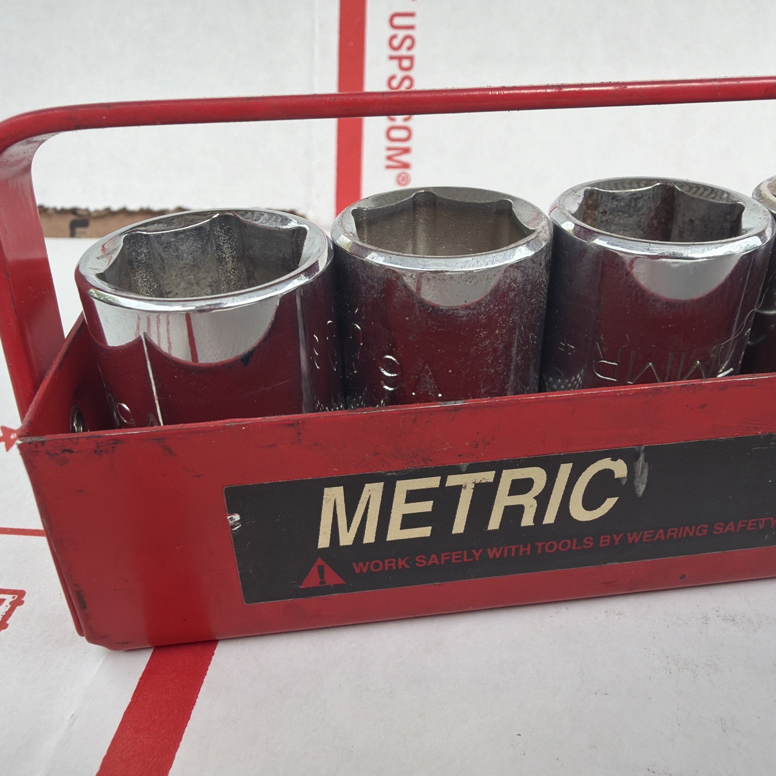 Mac Tools 1/2″ Drive 10pc Metric Socket Set 10mm – 19mm USA Nice Set