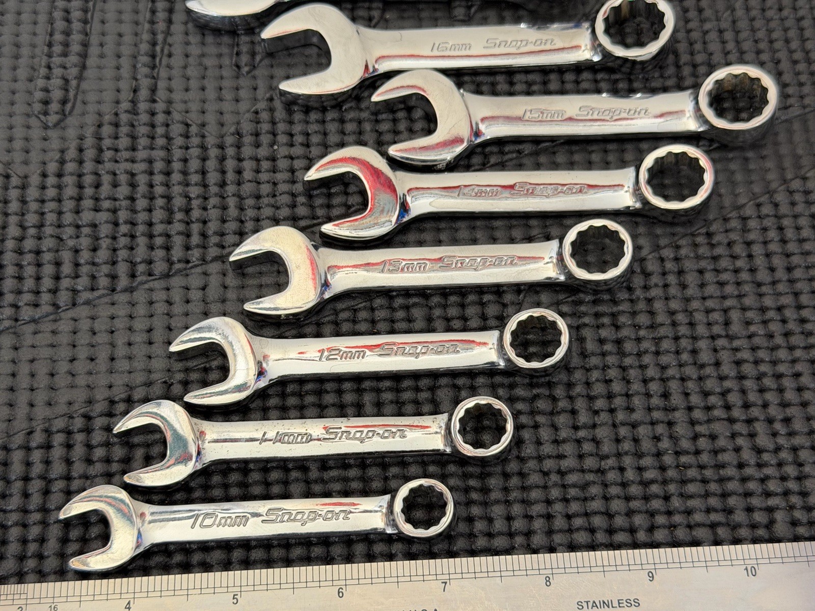 Snap-On 10PC Metric Flank Drive Midget Wrench Set (10-19 mm) USA🇺🇸 – OXIM710B