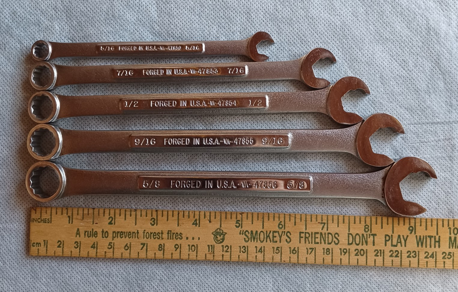 Lot Of 5 Craftsman -VA- Quick Speed Combination Wrenches ~ 5/16″ To 5/8″