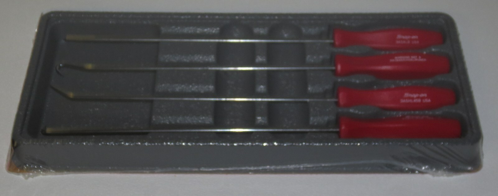 NEW! Snap-on Pick Set, LONG SHAFT, ASAL204BR *RED HARD HANDLES* NEW & SEALED!