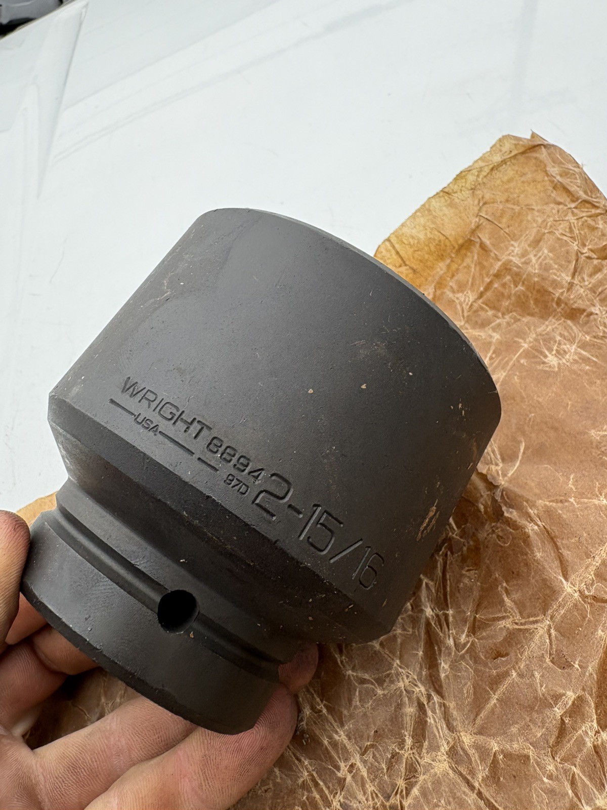 1 – Wright Tool 2-15/16”, 1” Drive 6-Point Impact Socket 8894 Black Oxide NEW