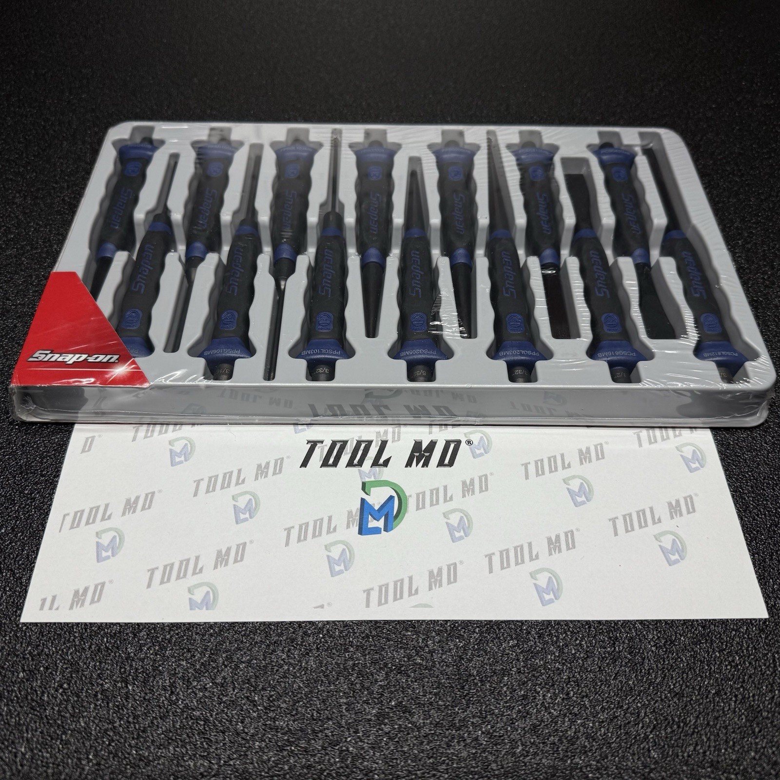 Snap-on Tools NEW 14pc POWER BLUE Soft-Grip Punch & Chisel Set PPCSGL714MB