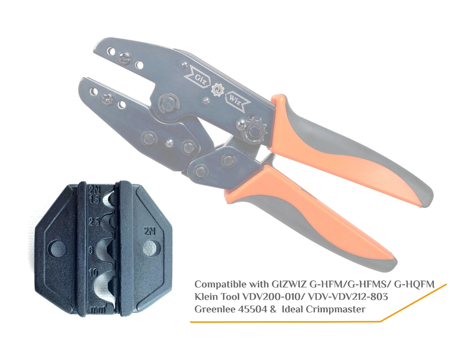 Crimp Tool Die 2N Non-insulated Terminal AWG 16-8 VDV200-010 Klein Greenlee