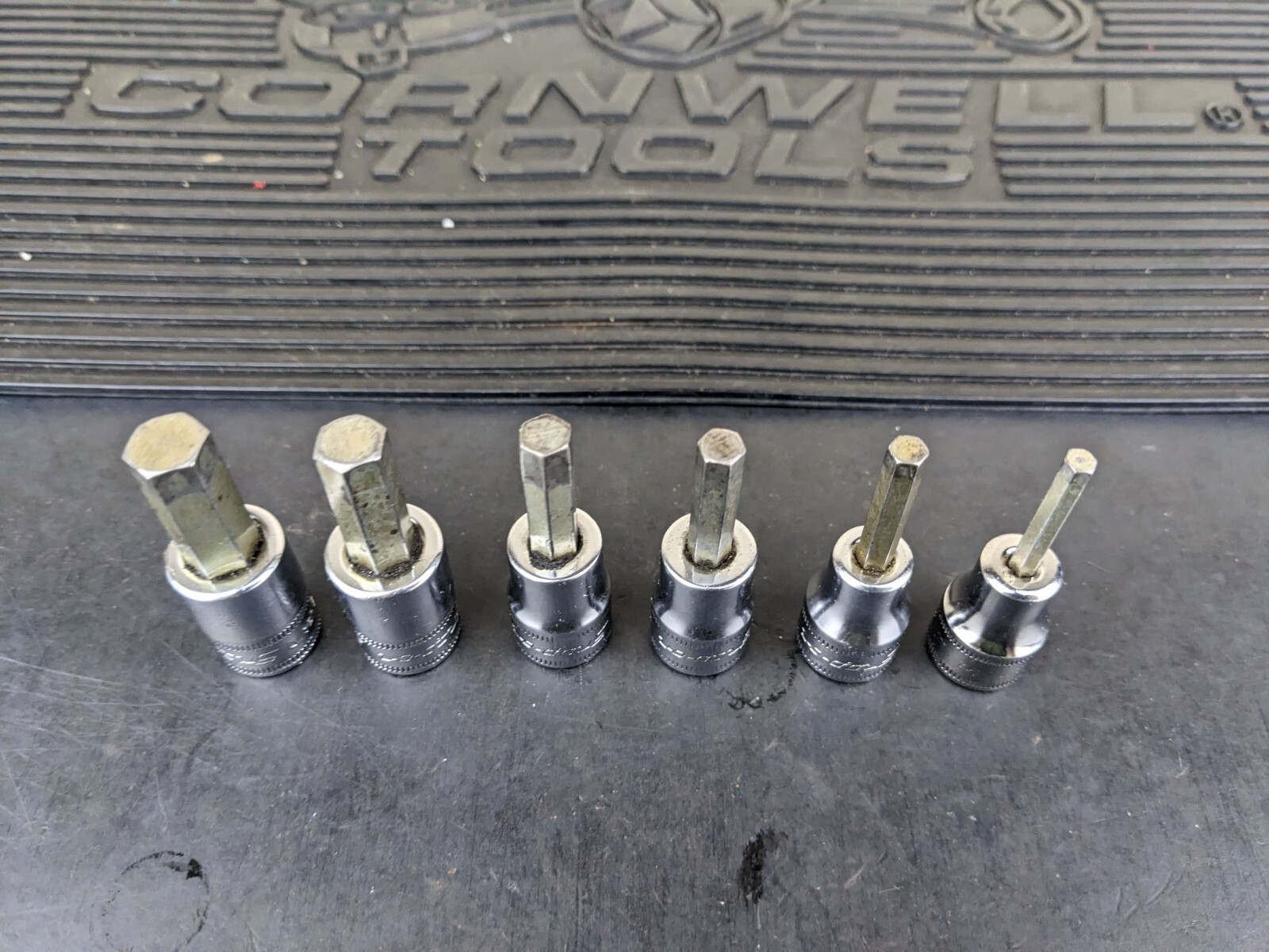 #ba751 Snap On 3/8″ Drive Metric Hex Bit Socket Set – 4-7, 9, 10mm 207EFAMY