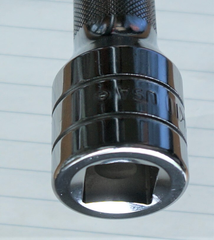 Snap On 1/2″ drive 11″ extension, SXK11, knurled chrome, Mint!