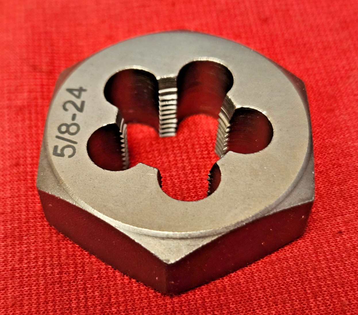5/8-24 x 1-1/4″ Hex CS Hex Die Gunsmithing Rethreading A1 416-04024