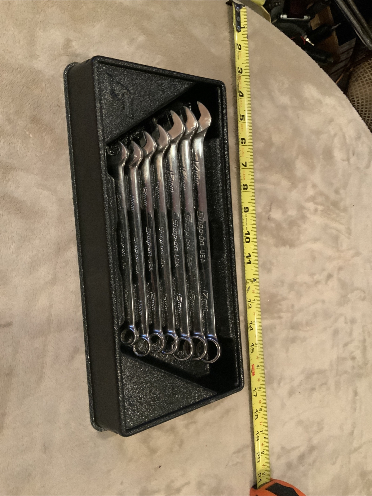 Snap on flank drive wrench set, 7pc, 10-17mm