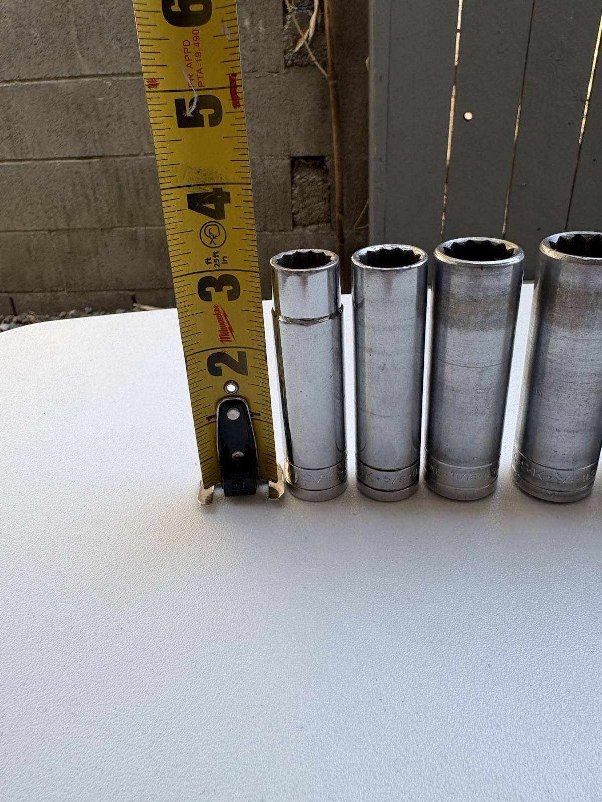 Vintage SK Tools 1/2” Drive 12pt Deep Sockets Set 40818-40836 USA 9/16” to 1-1/8