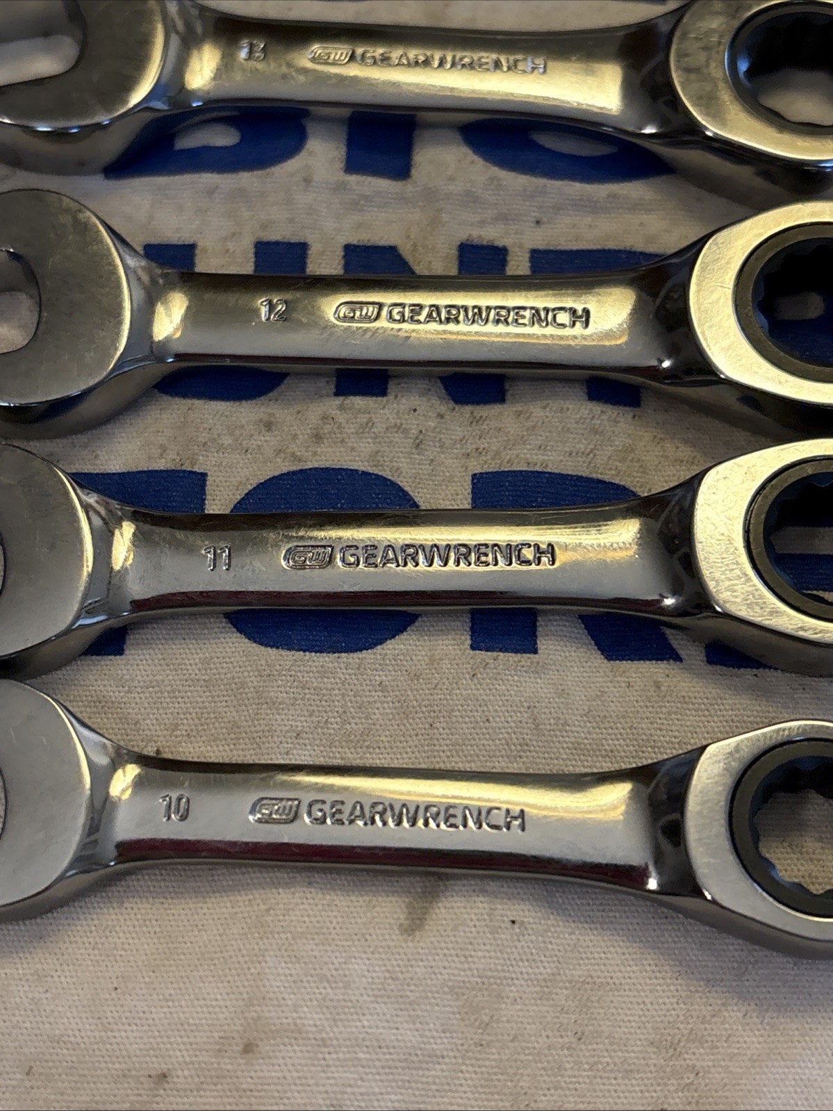 GearWrench 6pc Stubby Metric Ratcheting Combo Wrench Set 10-15mm
