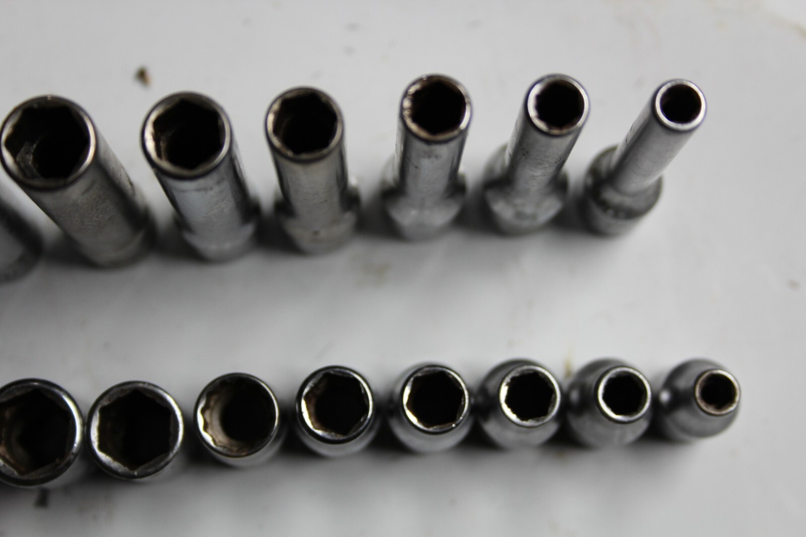 SNAP-ON TOOLS 23 pc 1/4″ Drive 6-Point SAE Shallow / Deep Socket Set USA