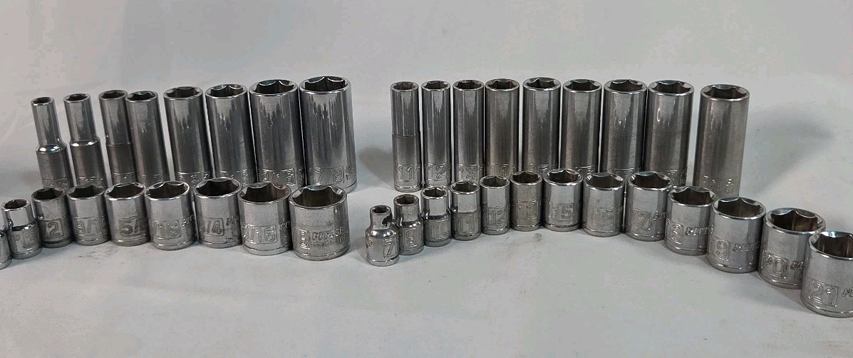 Pittsburgh 3/8 Inch Sockets, Metric, Standard, Deep, Shallow, 6 Point, See Desc