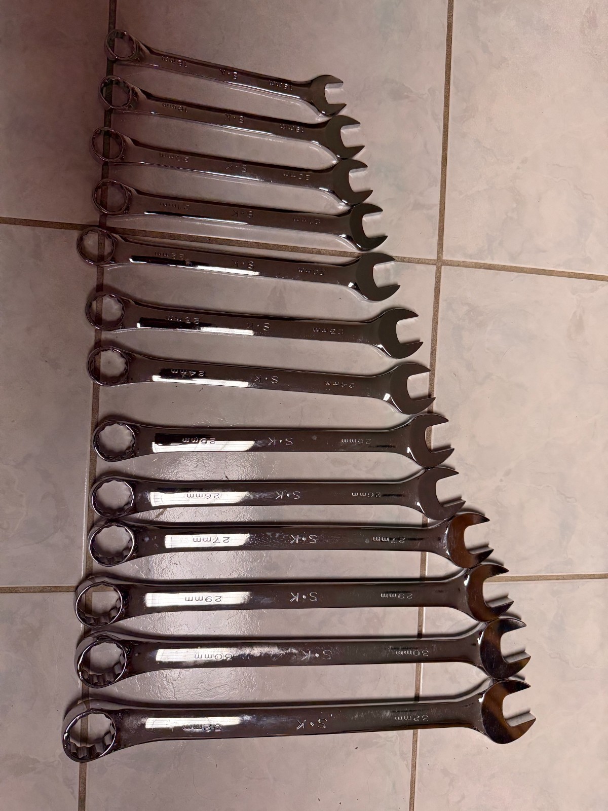 SK SuperKrome SureGrip 22-Piece Metric Wrench Set