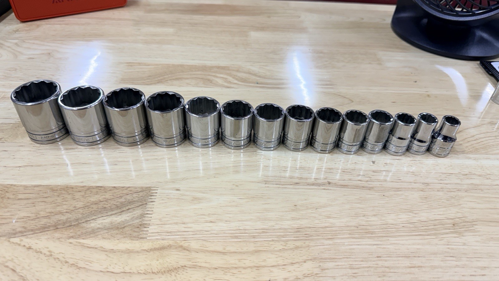 Snap-On USA Socket 12-Point 1/2″ Drive Chrome Shallow New Logo – Choose SAE Size