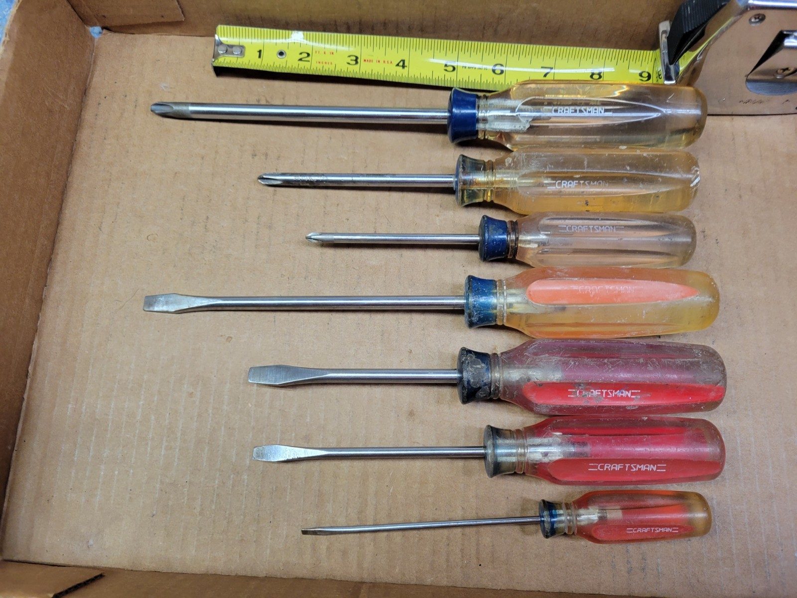 Craftsman Professional 7-Piece Clear Handle Screwdriver Set / Lot