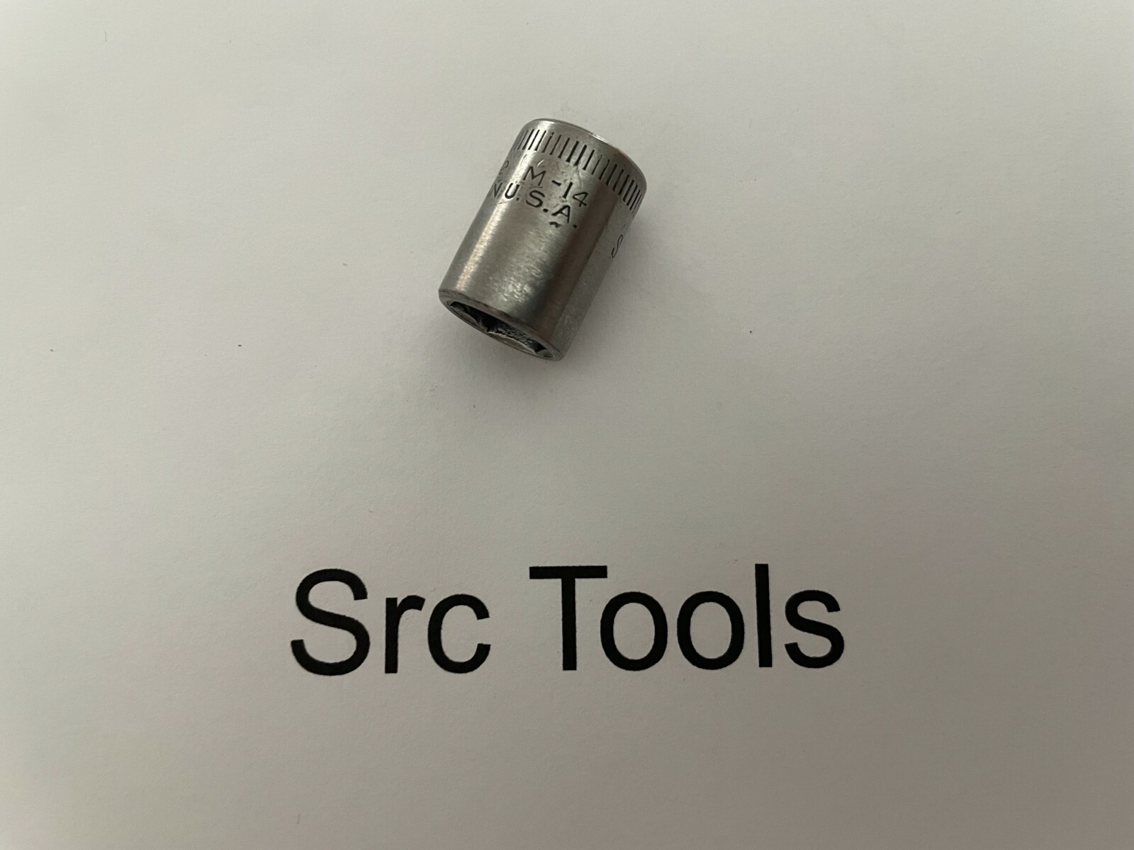 *RARE 1940* Snap-On Tools USA 9/32″ Driv 7/16″ SAE 6pt Midget Chrome Socket M-14