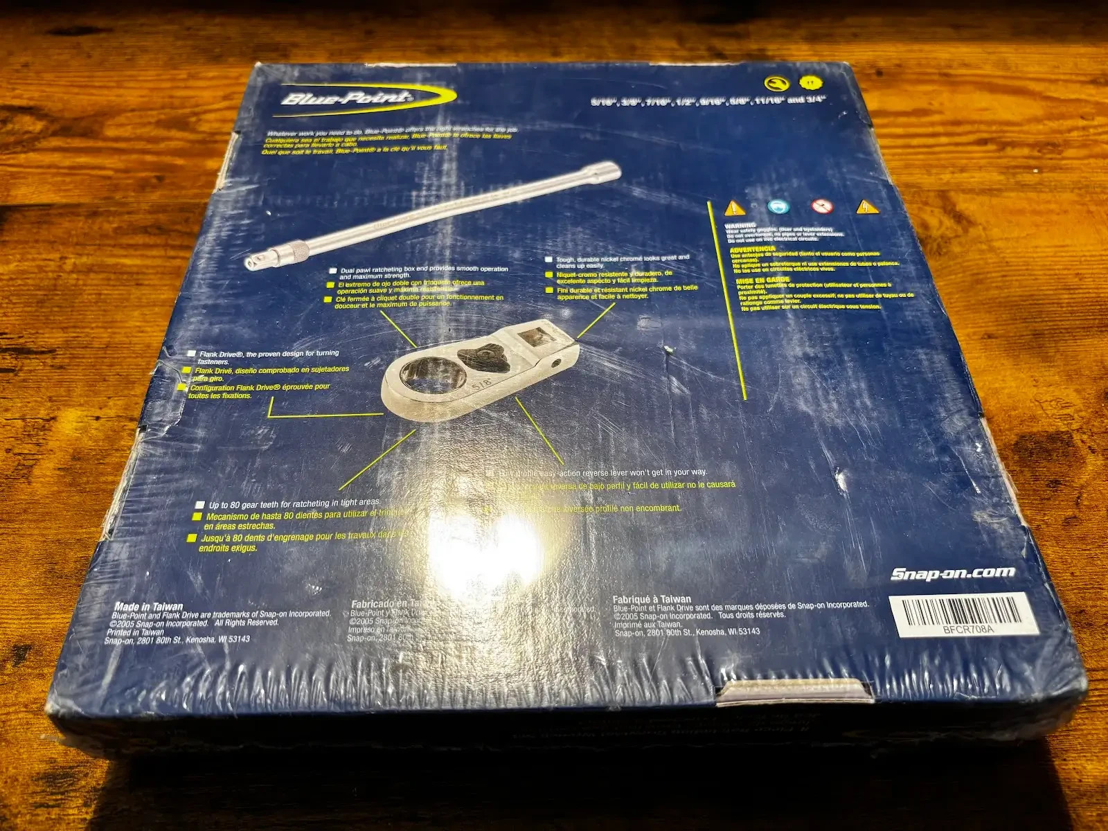New Blue-Point BFCR708A 3/8″ Drive 12-Point SAE Ratcheting Crowfoot Wrench Set