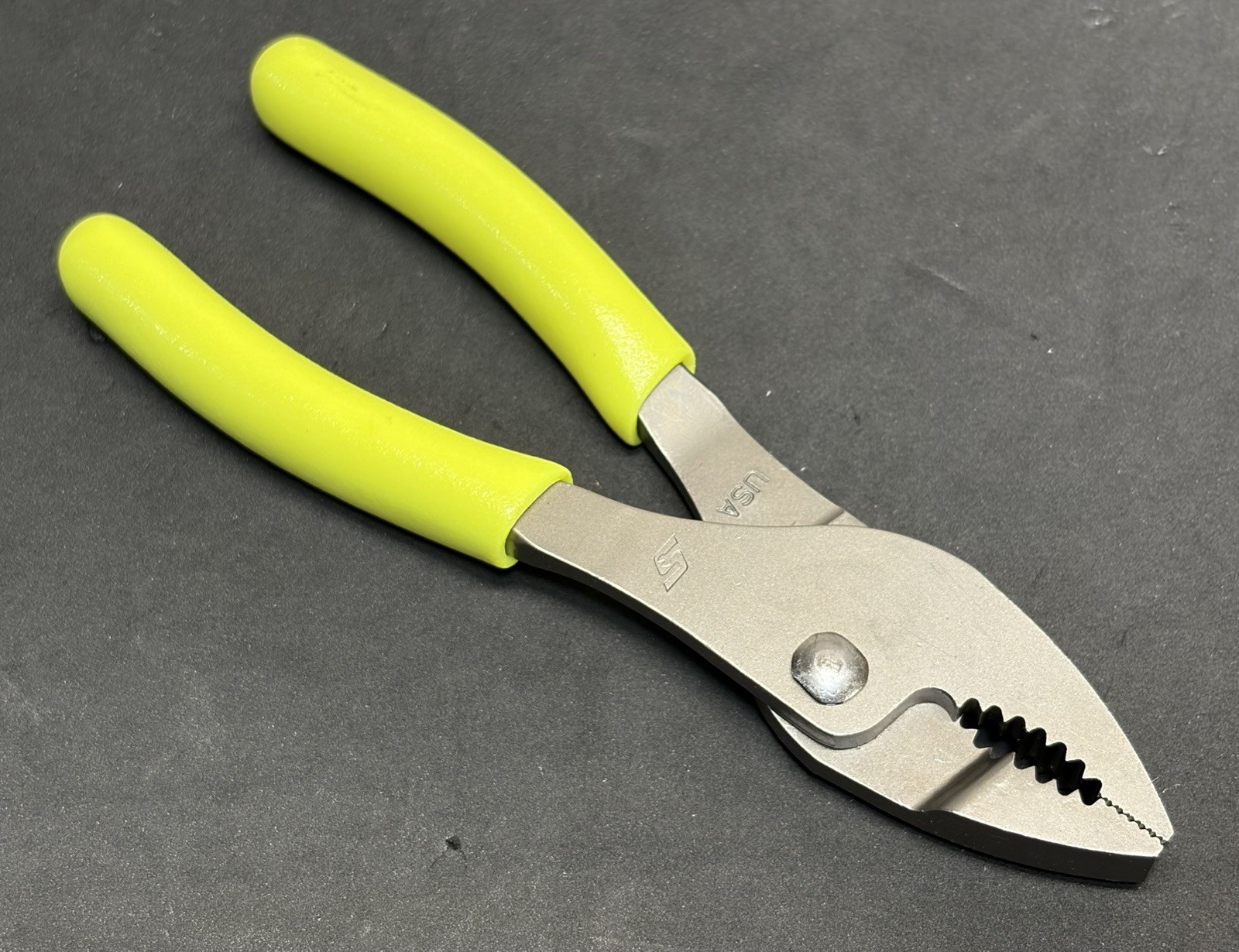 NEW! Snap-on Tools Hi-Viz YELLOW 46ACF Talon Grip Slip-joint Pliers