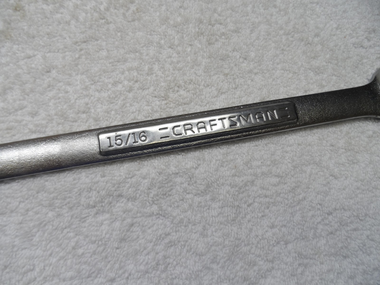 Craftsman SAE Satin Combination Wrench, 6pt, USA NOS, 15/16″ – PN 44392 (pics)
