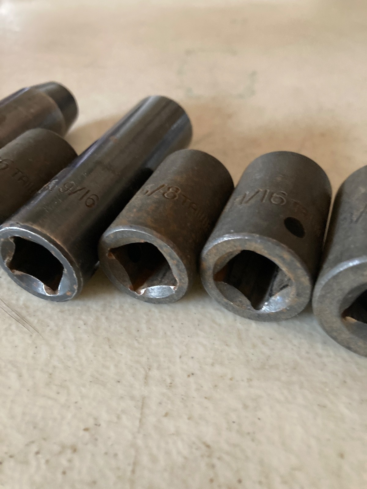 Assorted 1/2″ drive 6pt impact sockets