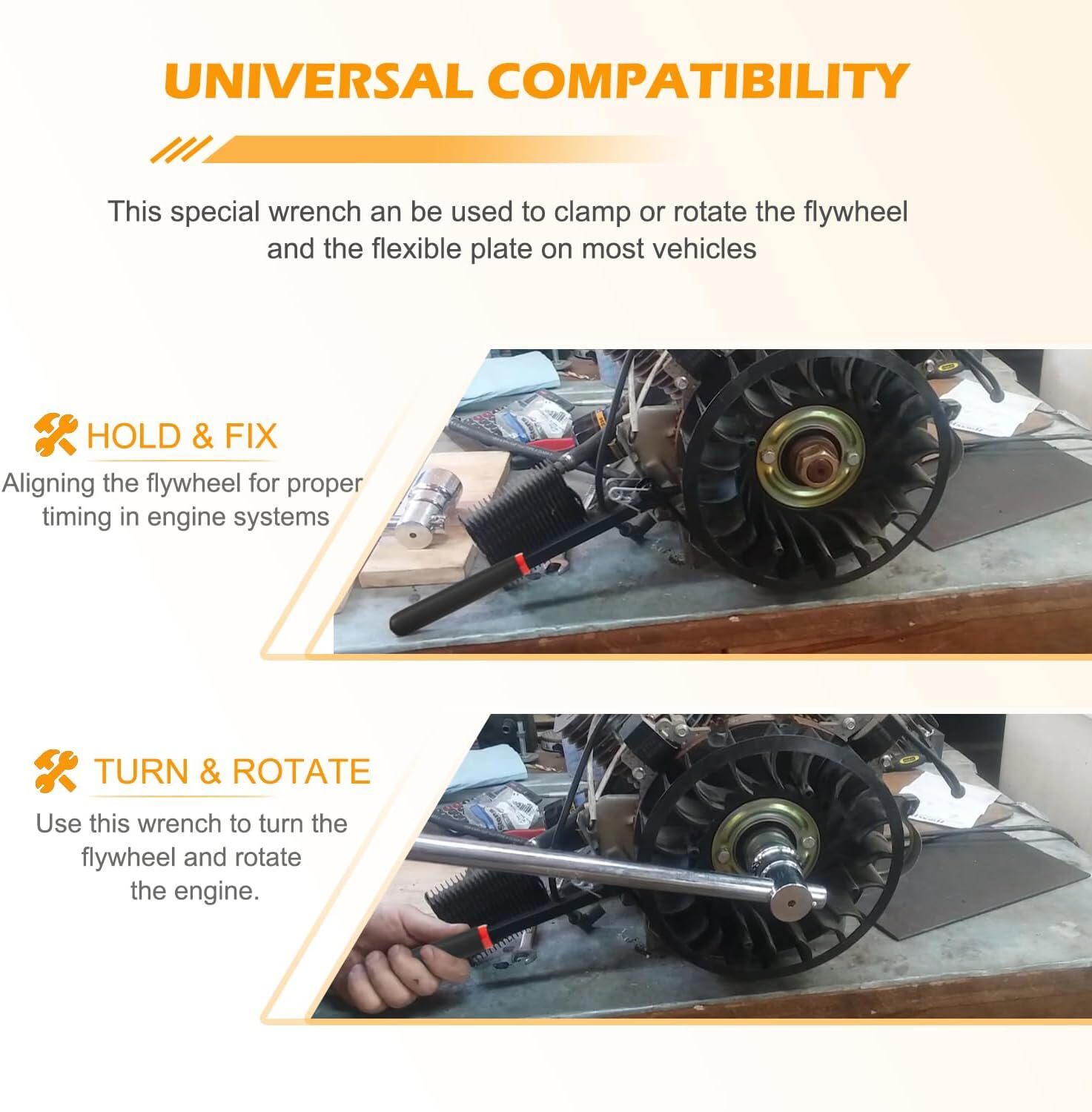 23800 Flywheel Turner Wrench for Turning and Holding Flex Plates and Flywheels