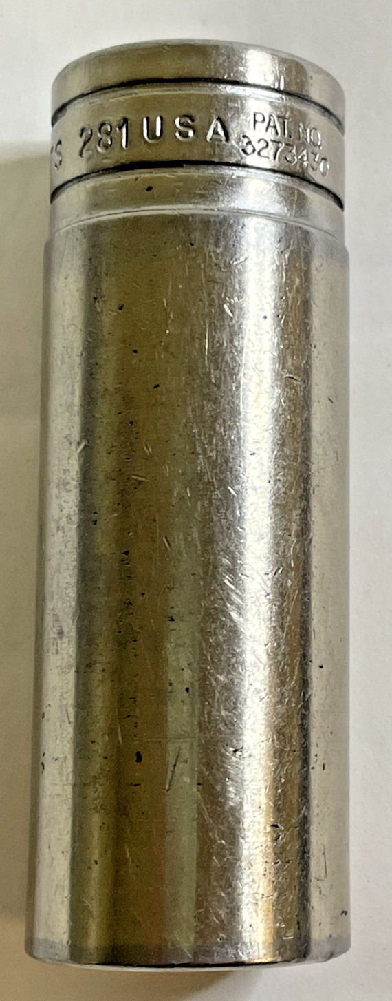 Snap-On TS-281 7/8″ SAE Flank Drive Deep Socket 1/2″ Drive 6 Point Made in USA