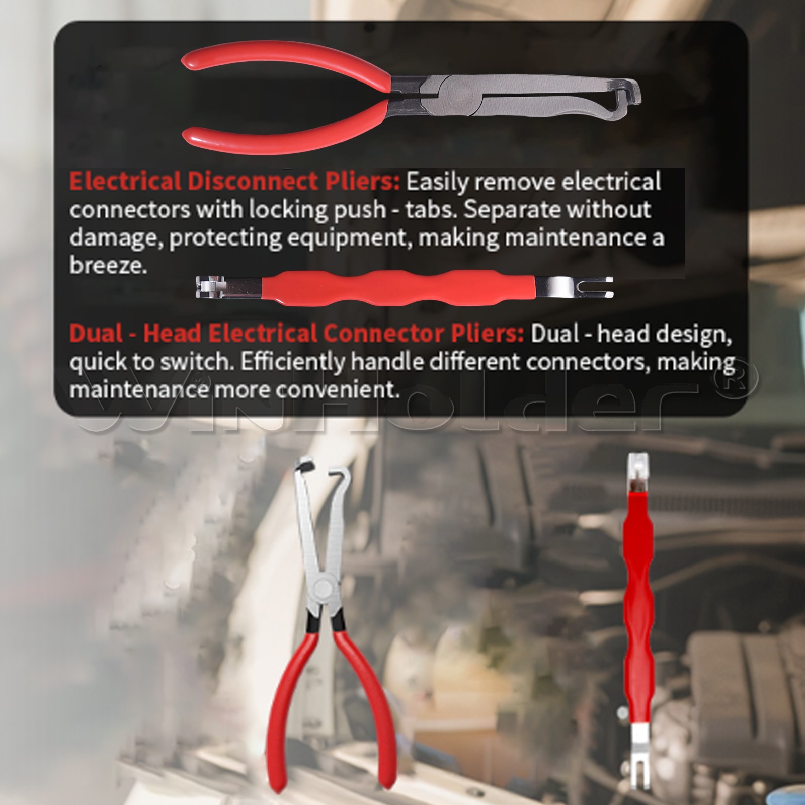 3Pcs Fuel Filter Line Clip Pliers Electrical Disconnect Separator Removal Tool