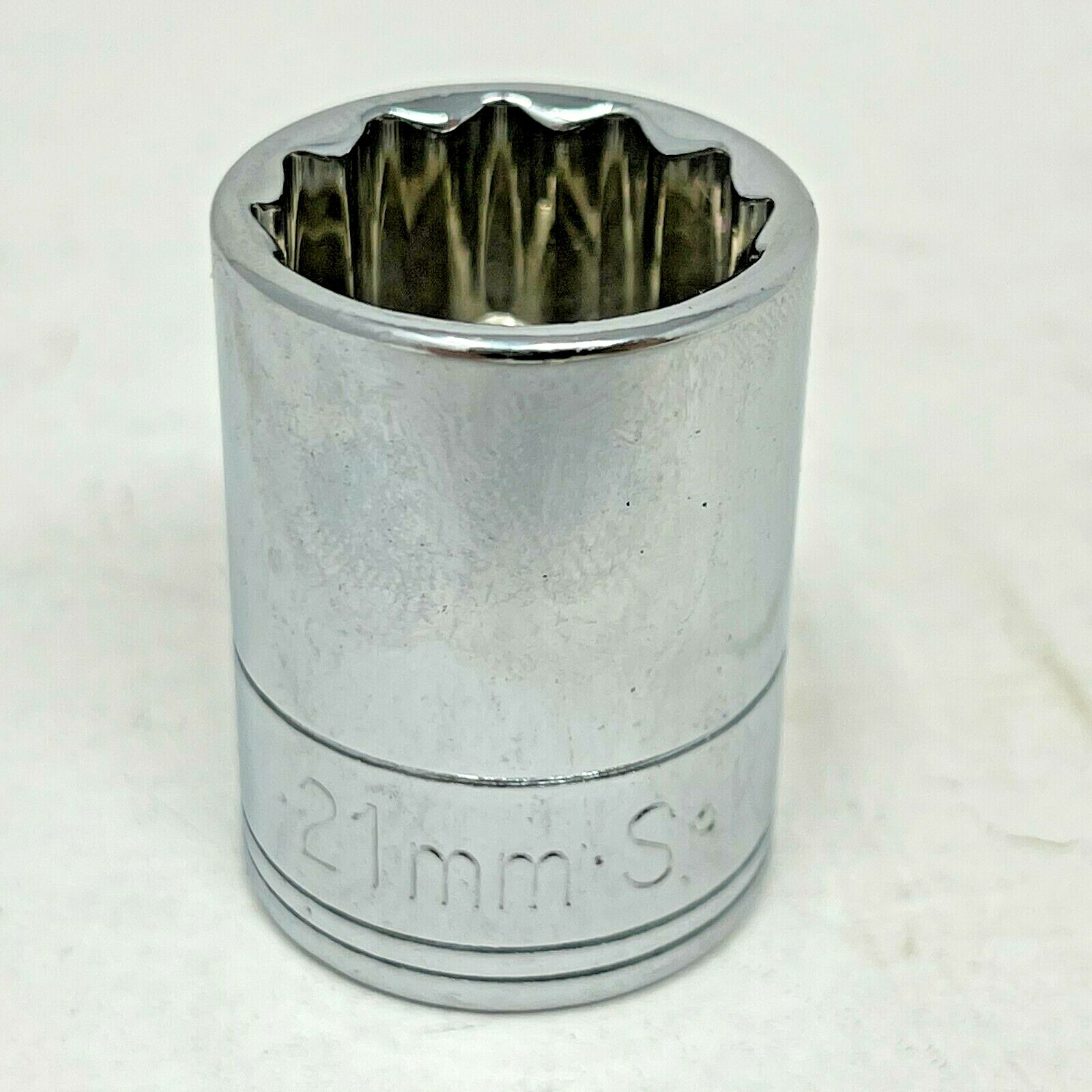 SK Hand Tools 40321 1/2″ Drive 21mm 12pt Standard Metric Chrome Socket NOS