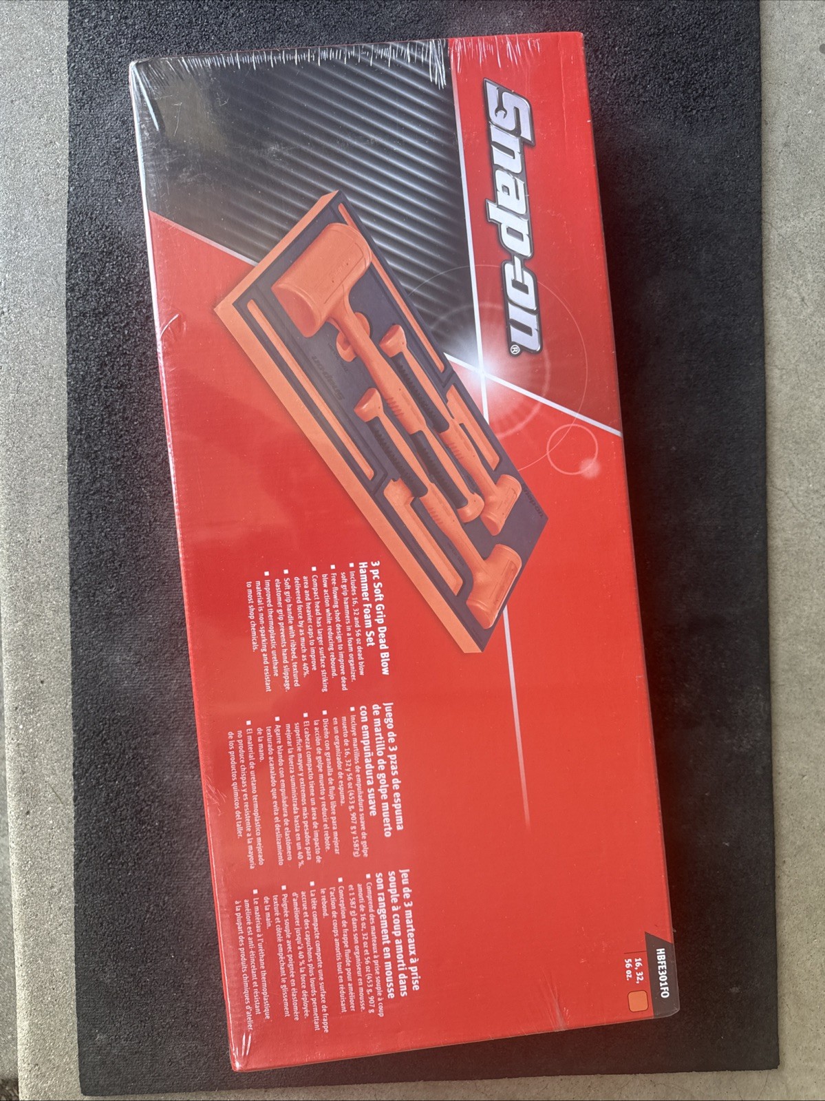 For Snap-on 3pc Orange Blow Hammer Foam HBFE301FO 16 oz 32 oz 56 oz