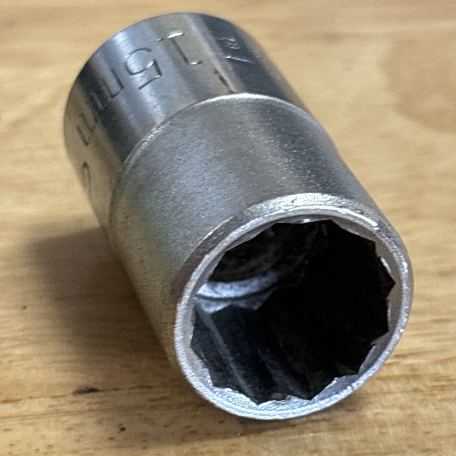 Craftsman 15mm Shallow Socket 1/2″ Drive 12 Point EE 44236 USA