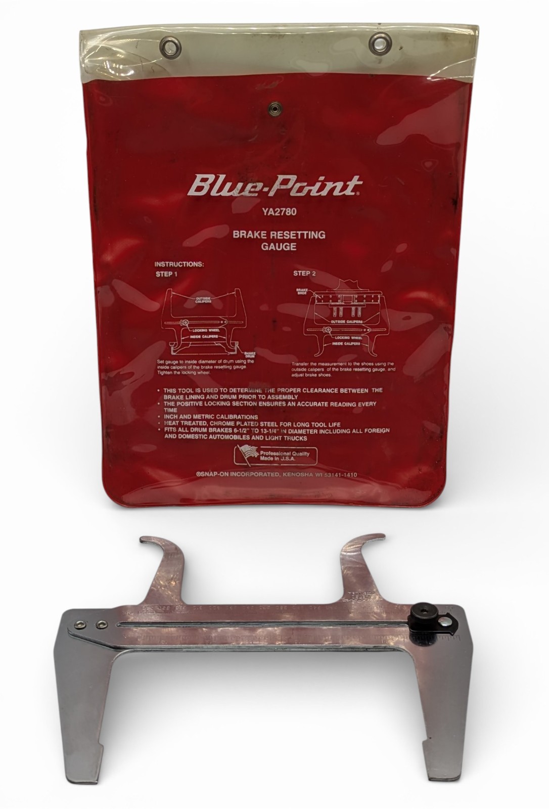 Blue Point Brake Resetting Gauge Gage with Pouch YA2780