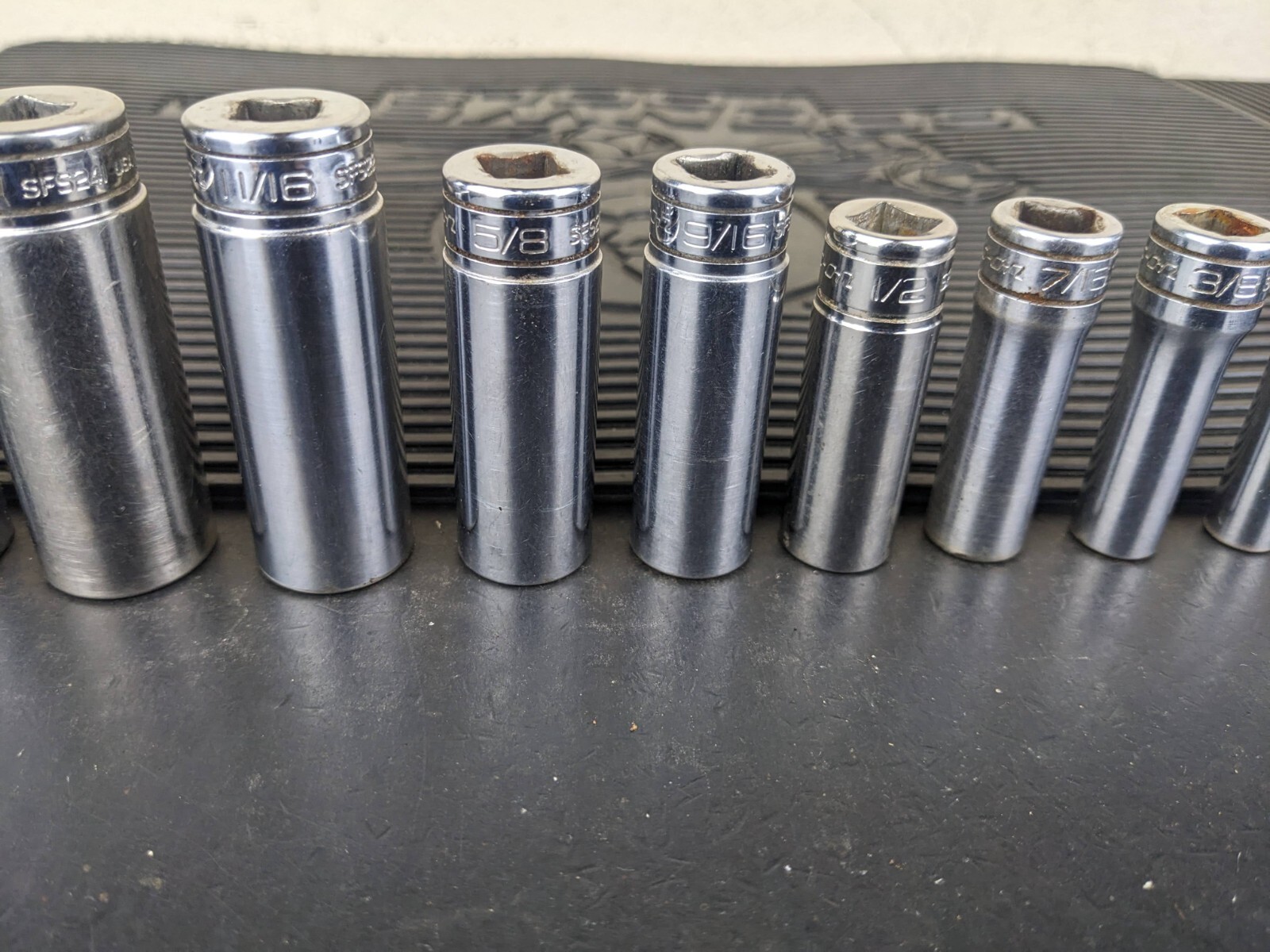 #bg229 Snap on Tools 211SFSY 3/8″ Drive Deep Chrome Socket Set Socket Set