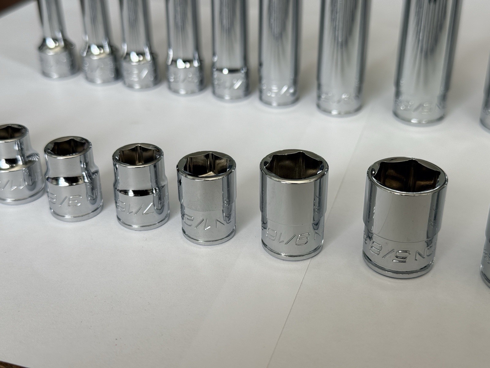 ICON Professional 3/8” Drive 6Pt SAE Shallow/Deep Socket Chrome-Choose Size SAE