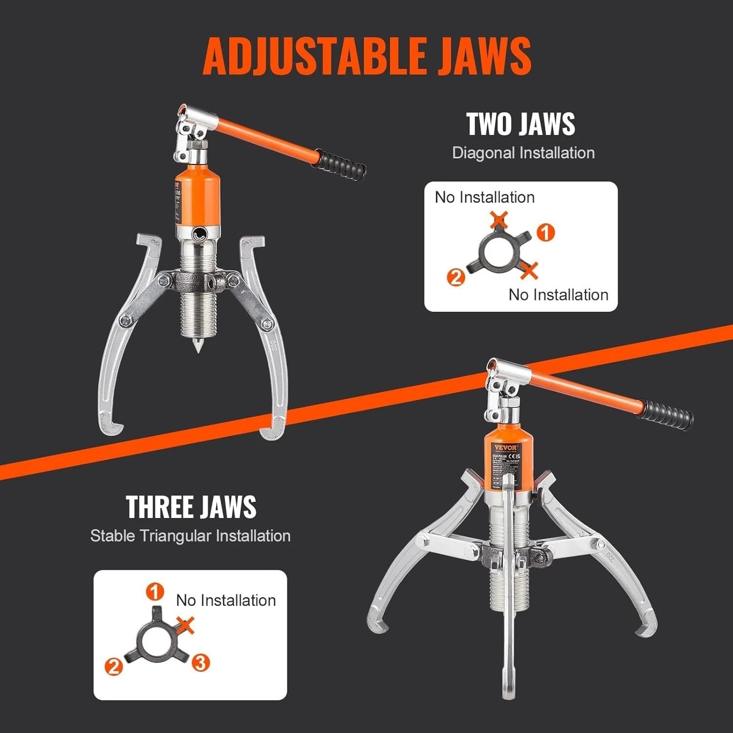 Industrial-Grade 15 Ton Puller with 2/3 Jaw Flexibility – Ideal for Maintenance