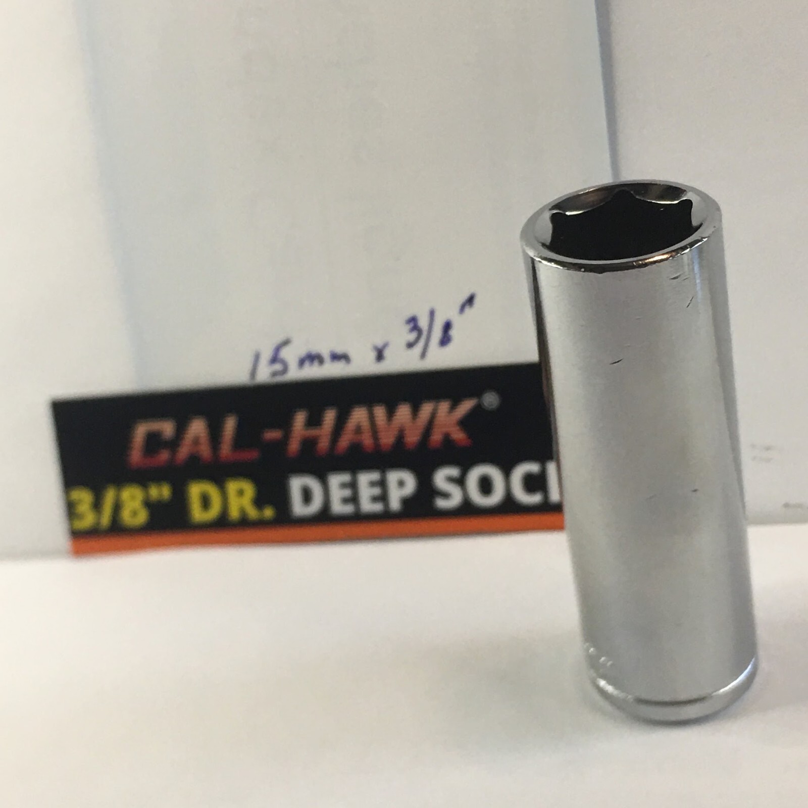 Cal- Hawk Deep Socket 15 mm x 3/8″ Dr 6Pt Free USA Ship