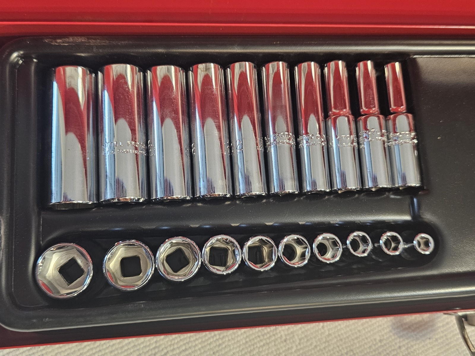 Vintage PROTO 1/4IN SOCKET SET. PROTO TOOLS. USA. 25PC SET.