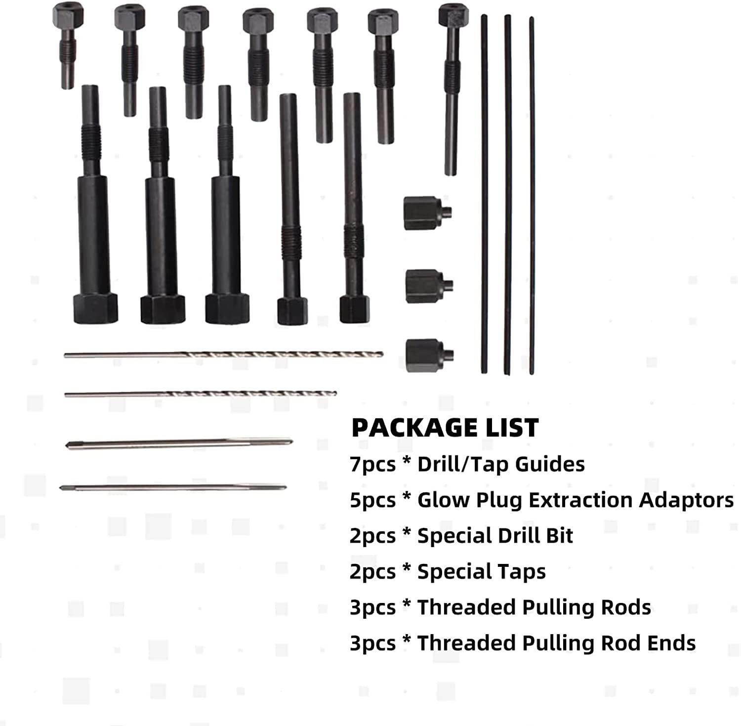 Glow Plug Removal Tool Kit – 22PCS Automotive Replacement Fuel Glow Plug Kits…