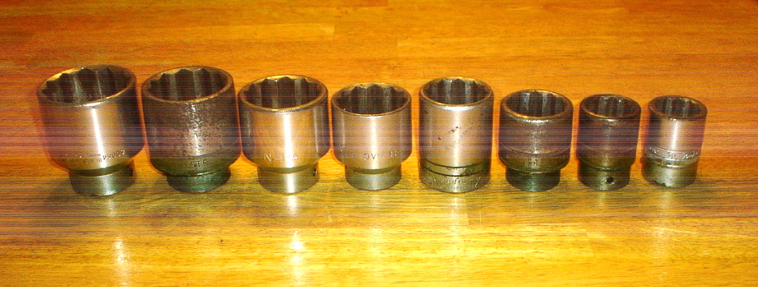 8-Piece 3/4″ Drive 12-Pt SAE Shallow Sockets Snap-on Mac Proto Blackhawk Walden