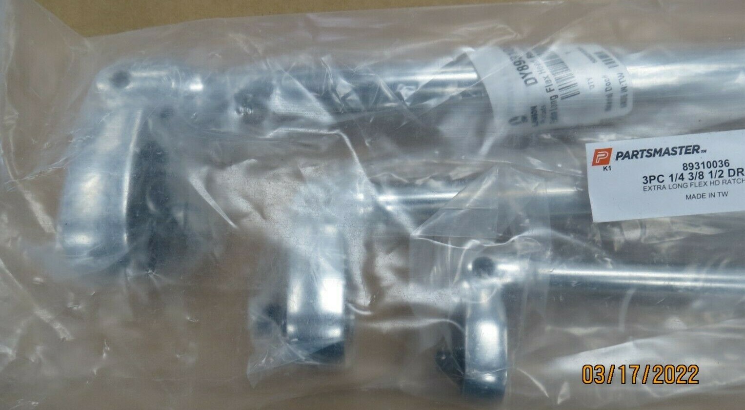 LAWSON 89310036 EXTRA LONG FLEX HD RATCHET SET 1/4 3/8 1/2 DRIVE 3-PIECE NEW
