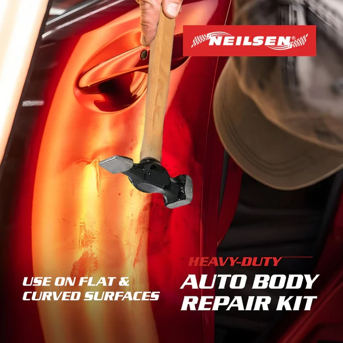 Neilsen Car Auto Body Panel Beating Dent Repair Tool Kit Hammers Dolly Set 7pc