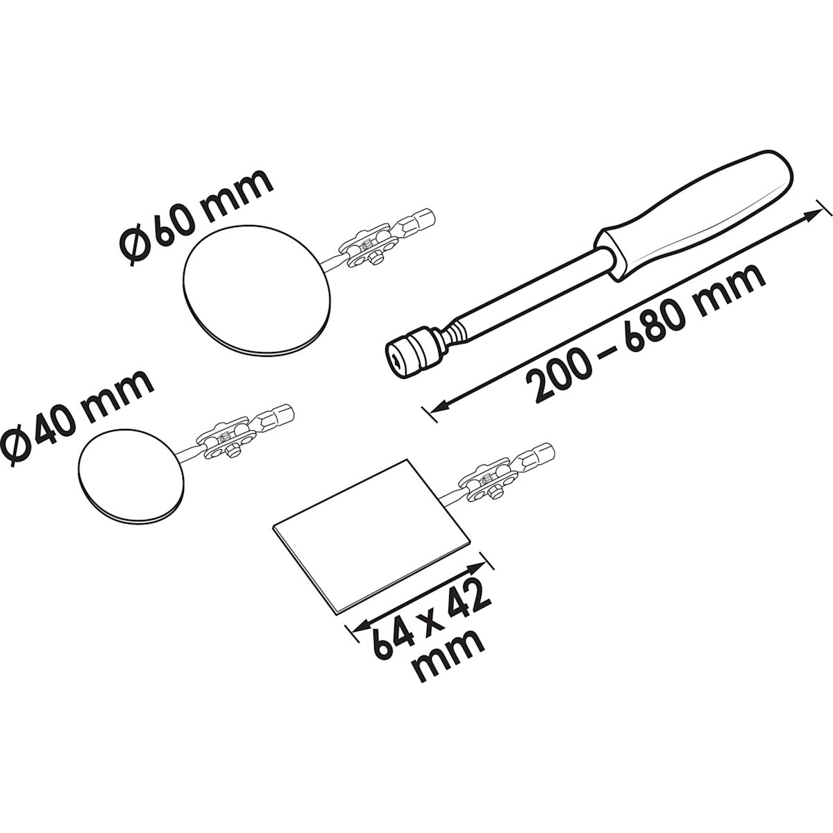 V5480 VIGOR Telescoping Mirror